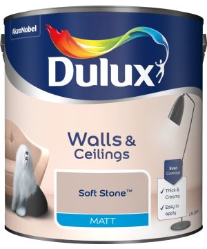 Dulux Soft Stone Matt Emulsion Paint 2.5L tin