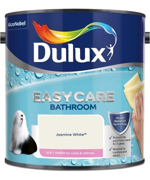 Dulux Easycare Bathroom Soft Sheen Emulsion 2.5L in Jasmine White
