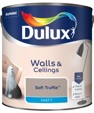 Dulux Matt Emulsion Paint in Soft Truffle, 2.5L tin
