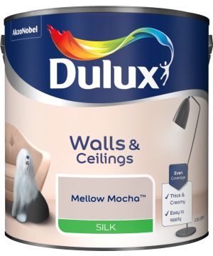 Dulux Mellow Mocha Silk Emulsion Paint 2.5L tin