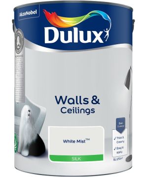 Dulux White Mist Silk Emulsion Paint 5L