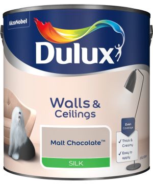 Dulux 2.5L Silk Emulsion Paint in Malt Chocolate