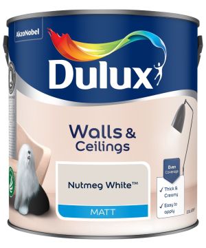 Dulux Nutmeg White Matt Emulsion Paint 2.5L