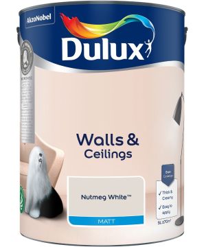 Dulux Nutmeg White Matt Emulsion Paint 5L