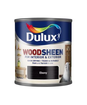 Dulux Interior/Exterior Woodsheen 250ml water-based stain and varnish in Ebony