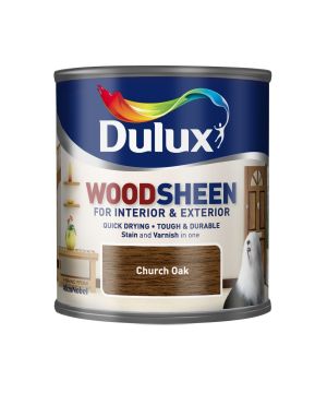 Dulux Interior and Exterior Woodsheen 250ml tin in Church Oak