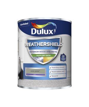 Dulux Weathershield Exterior Quick Dry Satin Paint in Green Glade, 750ml