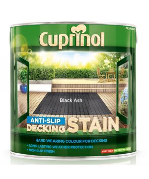 Cuprinol 2.5L Anti Slip Decking Stain in Black Ash