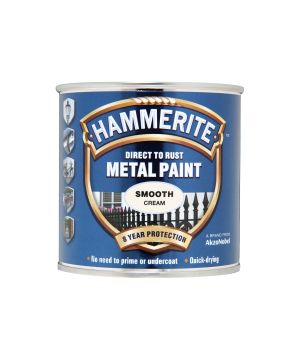 Hammerite Direct To Rust Metal Paint Smooth Cream 250ml