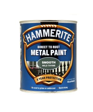 Hammerite Smooth Wild Thyme Direct To Rust Metal Paint - 750ml