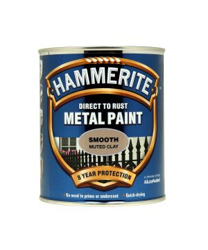 Hammerite Direct To Rust Metal Paint - Smooth Muted Clay - 750ml tin
