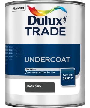 Dulux Trade Undercoat - Dark Grey - 1L solvent-based paint with matt finish