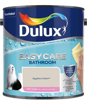 Dulux Easycare Bathroom Soft Sheen Emulsion 2.5L in Egyptian Cotton