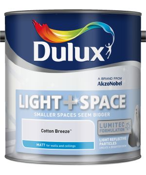 Dulux Light & Space Matt Emulsion Paint in Cotton Breeze, 2.5L