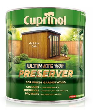 Cuprinol Ultimate Garden Wood Preserver 4L in Golden Oak