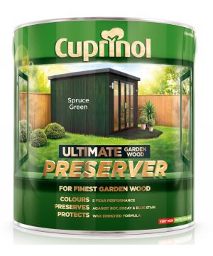 Cuprinol Ultimate Garden Wood Preserver 4L in Spruce Green
