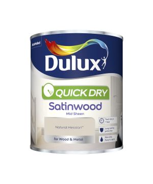 Dulux Quick Dry Satinwood Paint in Natural Hessian, 750ml