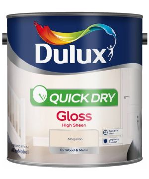 Dulux Quick Dry Gloss Paint in Magnolia, 2.5L