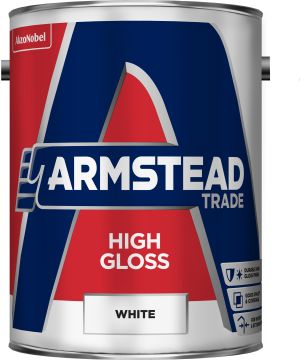 Armstead Trade High Gloss paint in White 5L