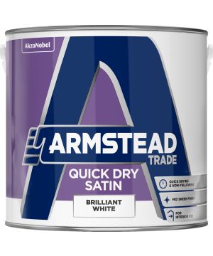 Armstead Trade Quick Dry Satin Brilliant White 2.5L interior wood and metal paint