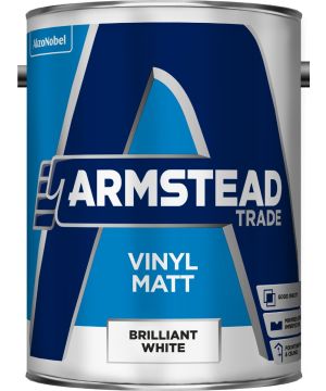 Armstead Trade Vinyl Matt Emulsion Brilliant White 5L interior paint