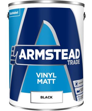 Armstead Trade Vinyl Matt Emulsion Black 5L interior paint