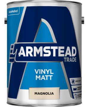Armstead Trade Vinyl Matt Emulsion Magnolia 5L water-based trade paint
