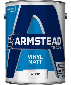 Armstead Trade Vinyl Matt Emulsion, 5L white interior paint