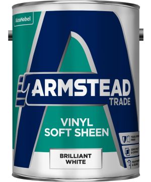 Armstead Trade Vinyl Soft Sheen Emulsion paint in white, 5L