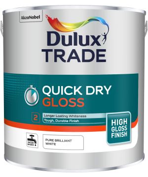 Dulux Trade Quick Dry Gloss 2.5L Pure Brilliant White wood and metal paint