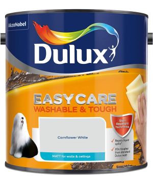 Dulux Easycare Washable and Tough Matt Emulsion in Cornflower White, 2.5L