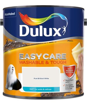 Dulux Easycare Washable & Tough Matt Emulsion Pure Brilliant White 2.5L paint