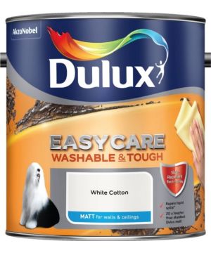 Dulux Easycare Washable & Tough Matt Emulsion White Cotton 2.5L