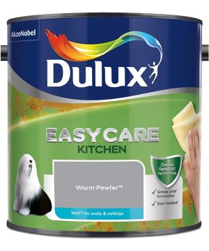 Dulux Easycare Kitchen Matt Emulsion Paint in Warm Pewter, 2.5L tin
