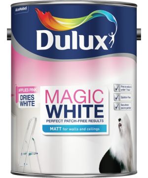 Dulux Magic White Matt Emulsion Paint - Pure Brilliant White - 5L