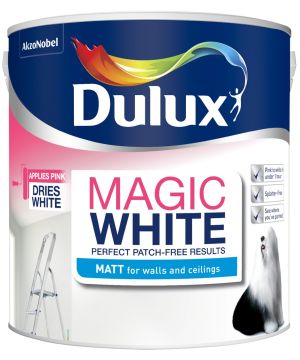Dulux Magic White Matt Emulsion Paint in Pure Brilliant White, 2.5L