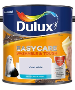 Dulux Easycare Washable & Tough Matt Emulsion Violet White 2.5L tin