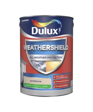 Dulux Weathershield Smooth Masonry Paint - Sandstone - 5L