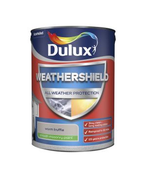 Dulux Weathershield Smooth Masonry Paint in Warm Truffle, 5L tin