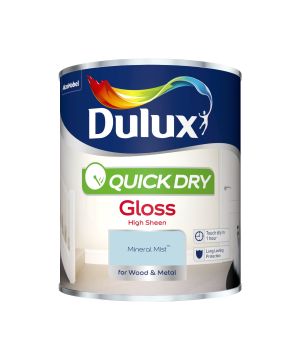 Dulux Quick Dry Gloss Paint Mineral Mist 750ml interior wood and metal paint