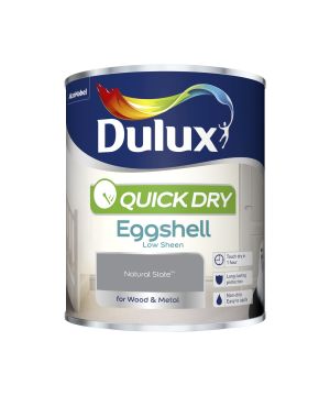 Dulux Quick Dry Eggshell Paint in Natural Slate, 750ml interior wood and metal paint with an eggshell finish