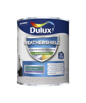 Dulux Weathershield Exterior Quick Dry Satin Paint Teal Voyage 750ml