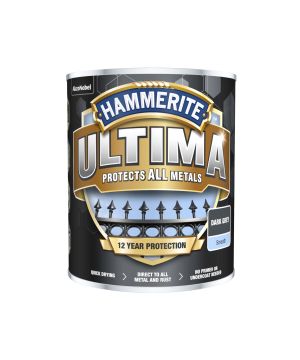 Hammerite Ultima 750ml Smooth Dark Grey metal paint