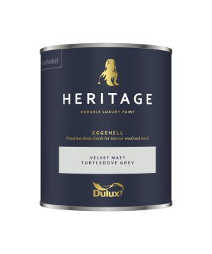 Dulux Heritage Interior Eggshell Turtledove Grey 750ml wood and metal paint