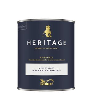 Dulux Heritage Interior Eggshell Wiltshire White 750ml wood and metal paint