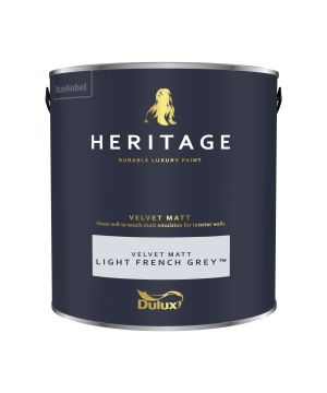 Dulux Heritage 2.5L Light French Grey Matt Emulsion paint