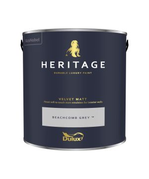 Dulux Heritage Beachcomb Grey Matt Emulsion 2.5L water-based interior paint