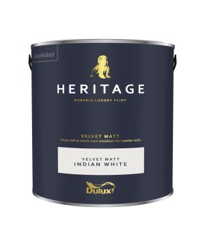 Dulux Heritage Matt Emulsion Indian White 2.5L luxury washable interior paint