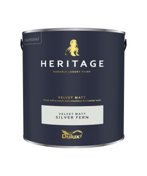 Dulux Heritage Matt Emulsion Silver Fern 2.5L tin of interior paint