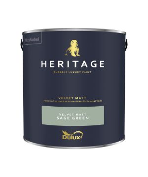 Dulux Heritage Matt Emulsion Sage Green 2.5L luxury washable interior paint